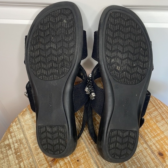 Minnetonka Silvie Slingback Sandals Black Size 10 - Picture 10 of 10